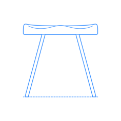 Furniture Stools Prouve Tabouret 307 Line Art Svg Vector, Free Vectors File